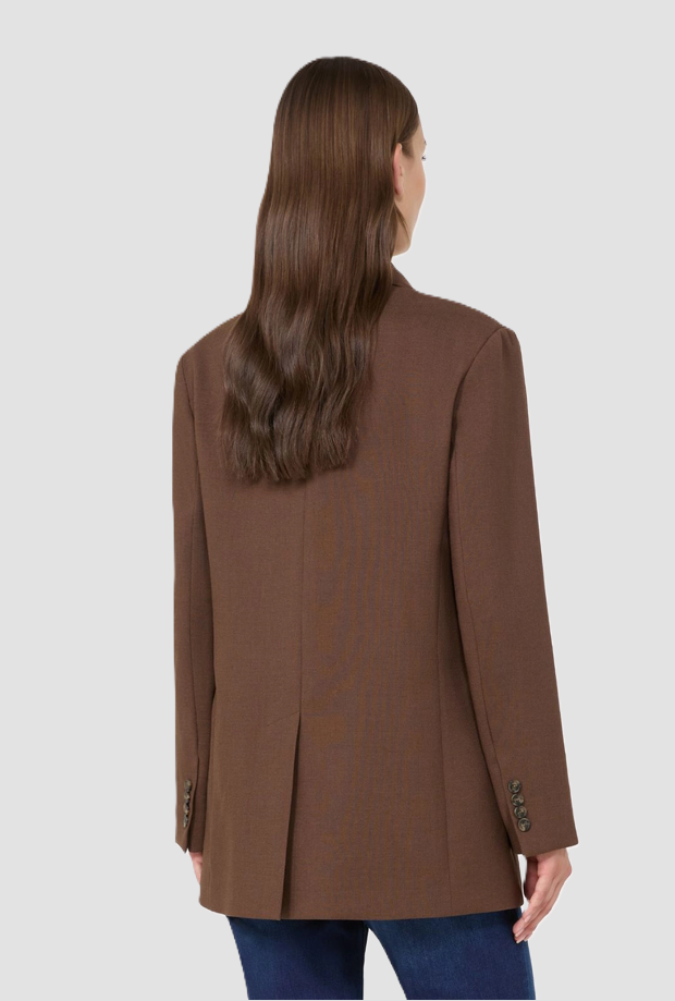 single-breasted jacket woman cocoa