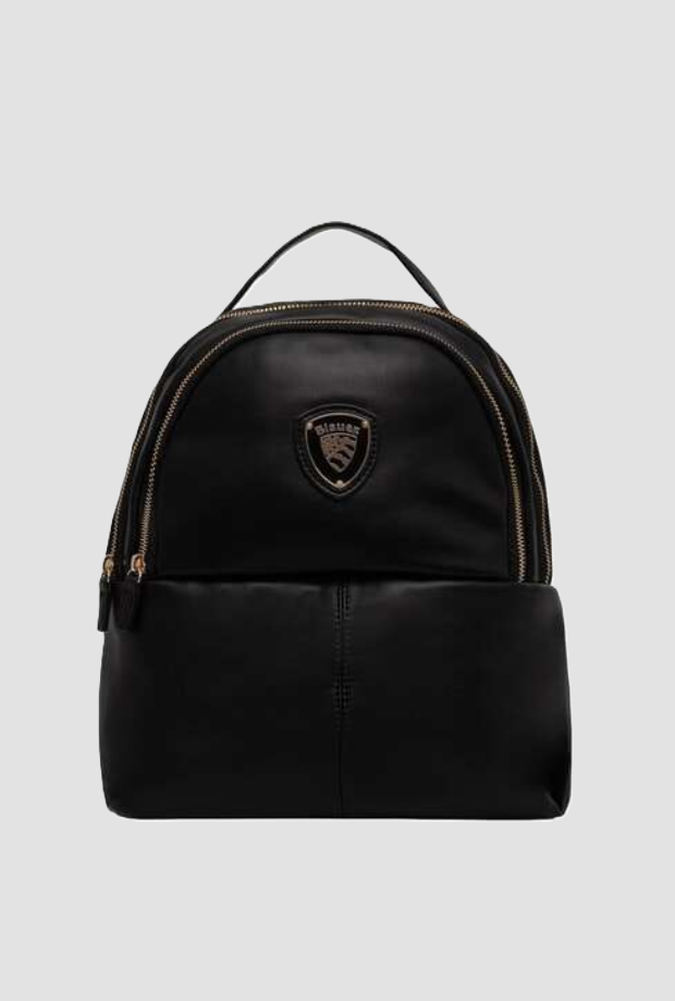 negro mujer moda mochila de cuero