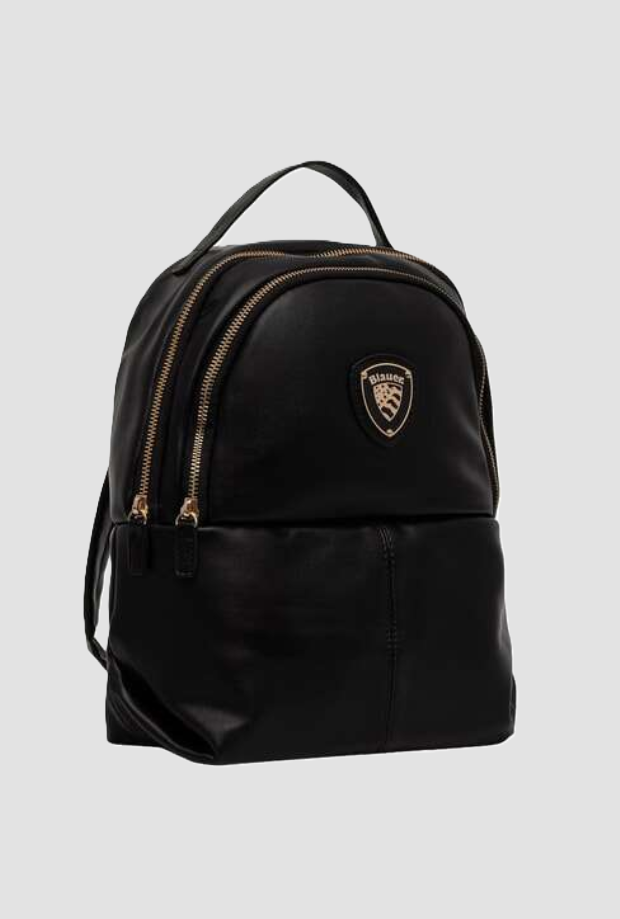 negro mujer moda mochila de cuero