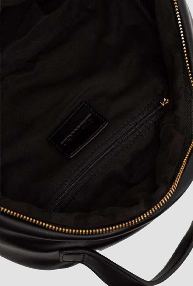 negro mujer moda mochila de cuero