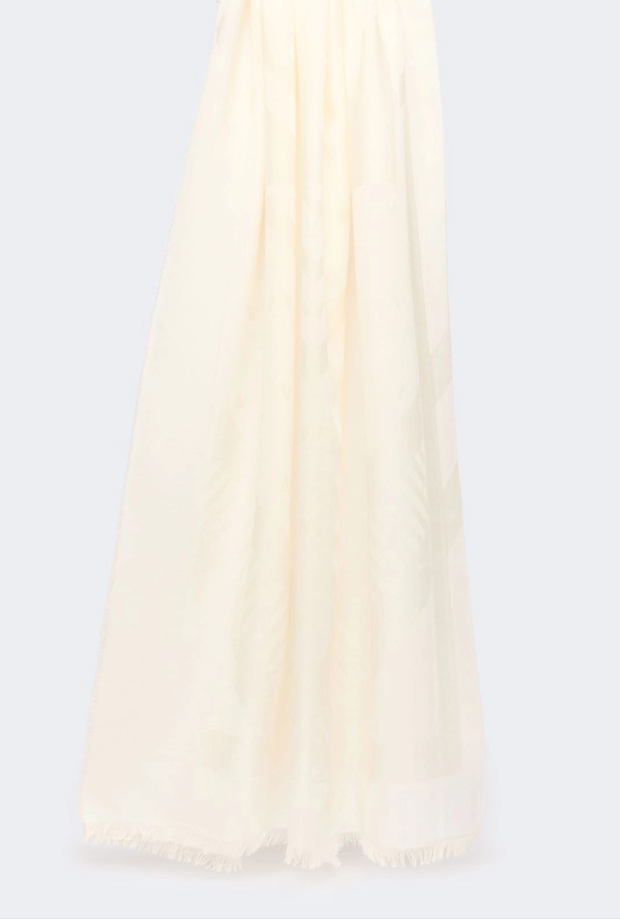 stola misto lana donna bianco
