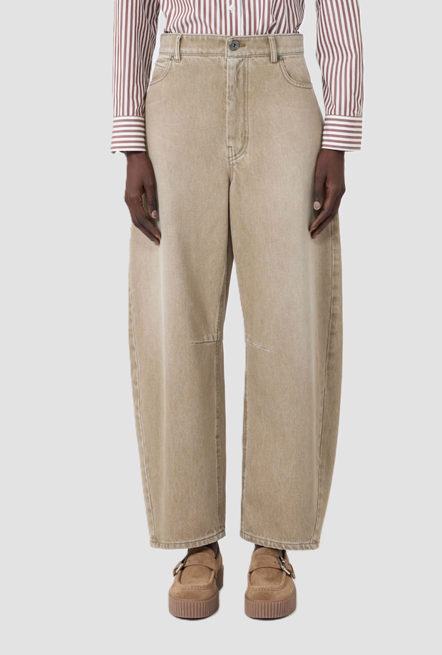 denim fit woman beige