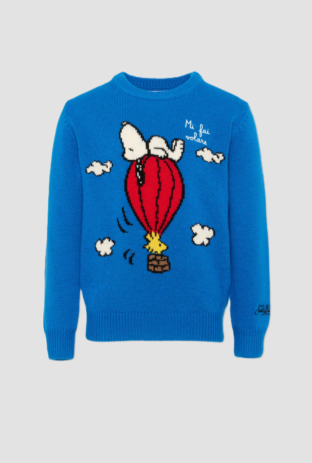 douglas sweater with snoopy baby blue