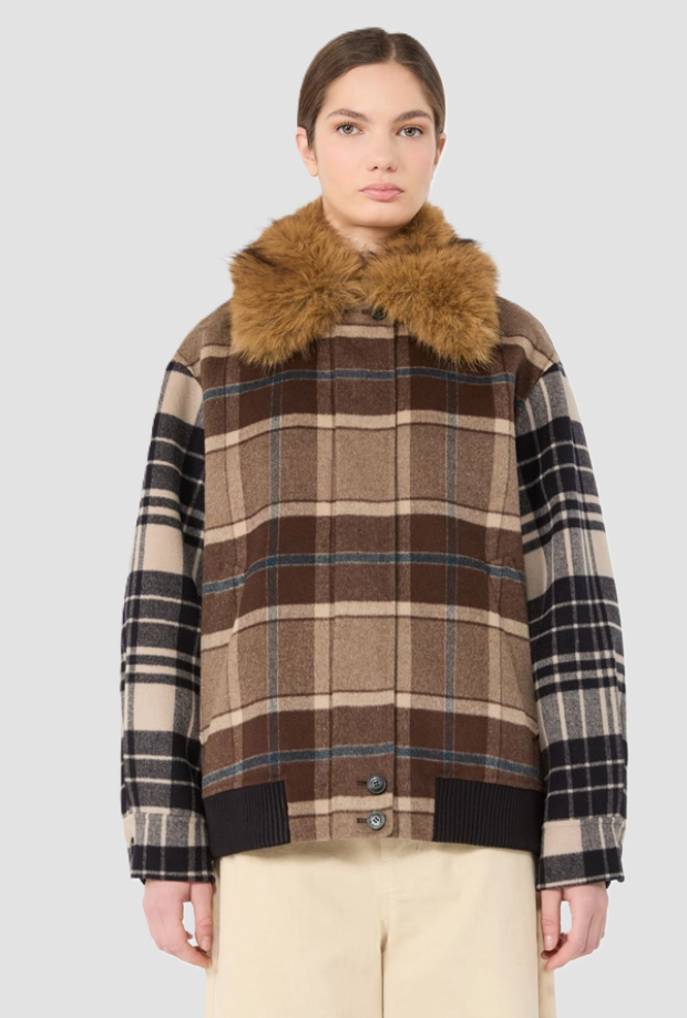 bombardier en drap brun femme