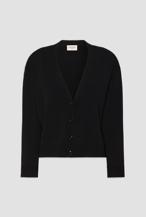 cardigan a v mujer negra