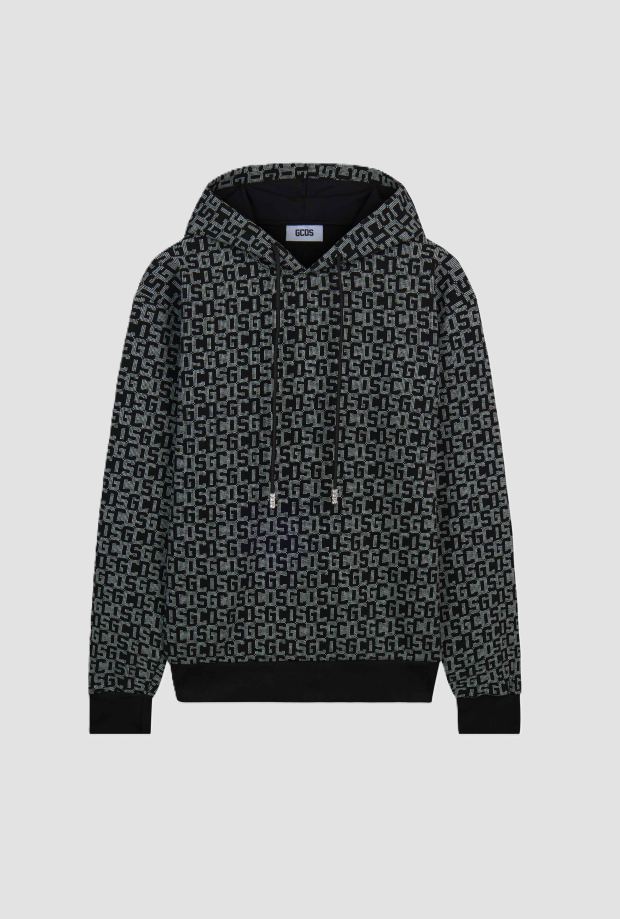 Men's monogram sweatshirt black-gray