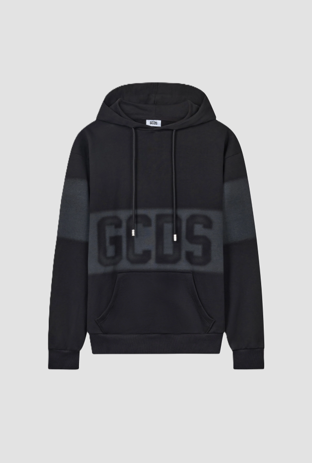 hoodie and logo for men black-gray