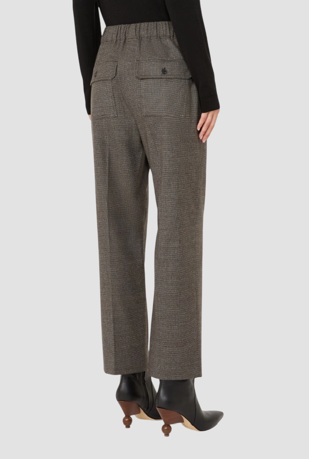 Women's wool flannel pants marron glacé