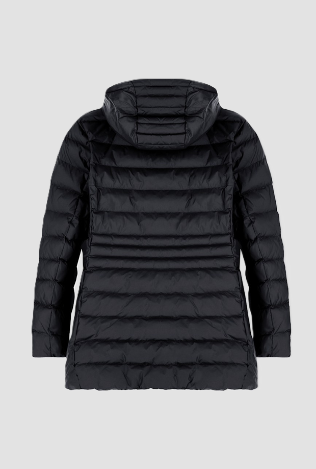 Veste matelassée avec capuche noire pour femme