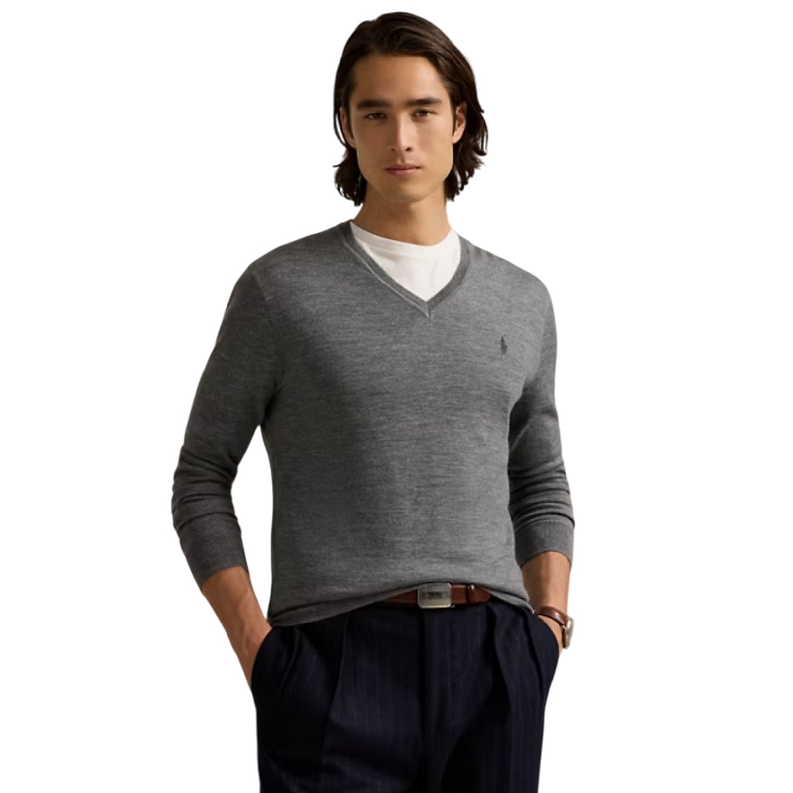 Men's sweaters Ralph Lauren - lsfvnpp long sleeve pullover - grey