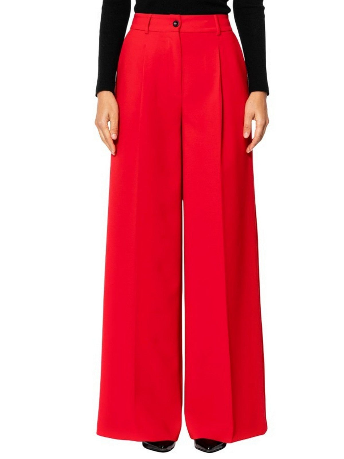 pantaloni donna rue•8isquit - panta palazzo cady - rosso