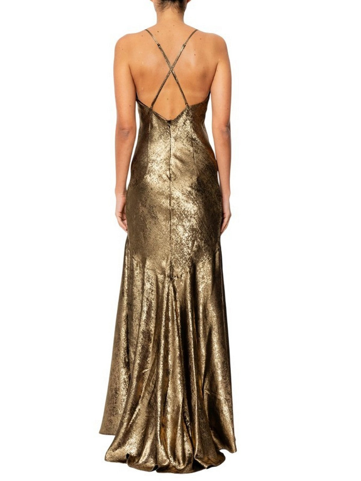 vestiti casual donna rue•8isquit - slipdress metal - oro