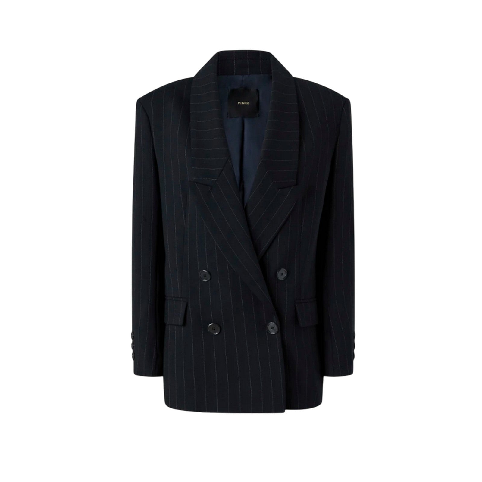 giacche donna pinko - rapisardi giacca gessato - blu