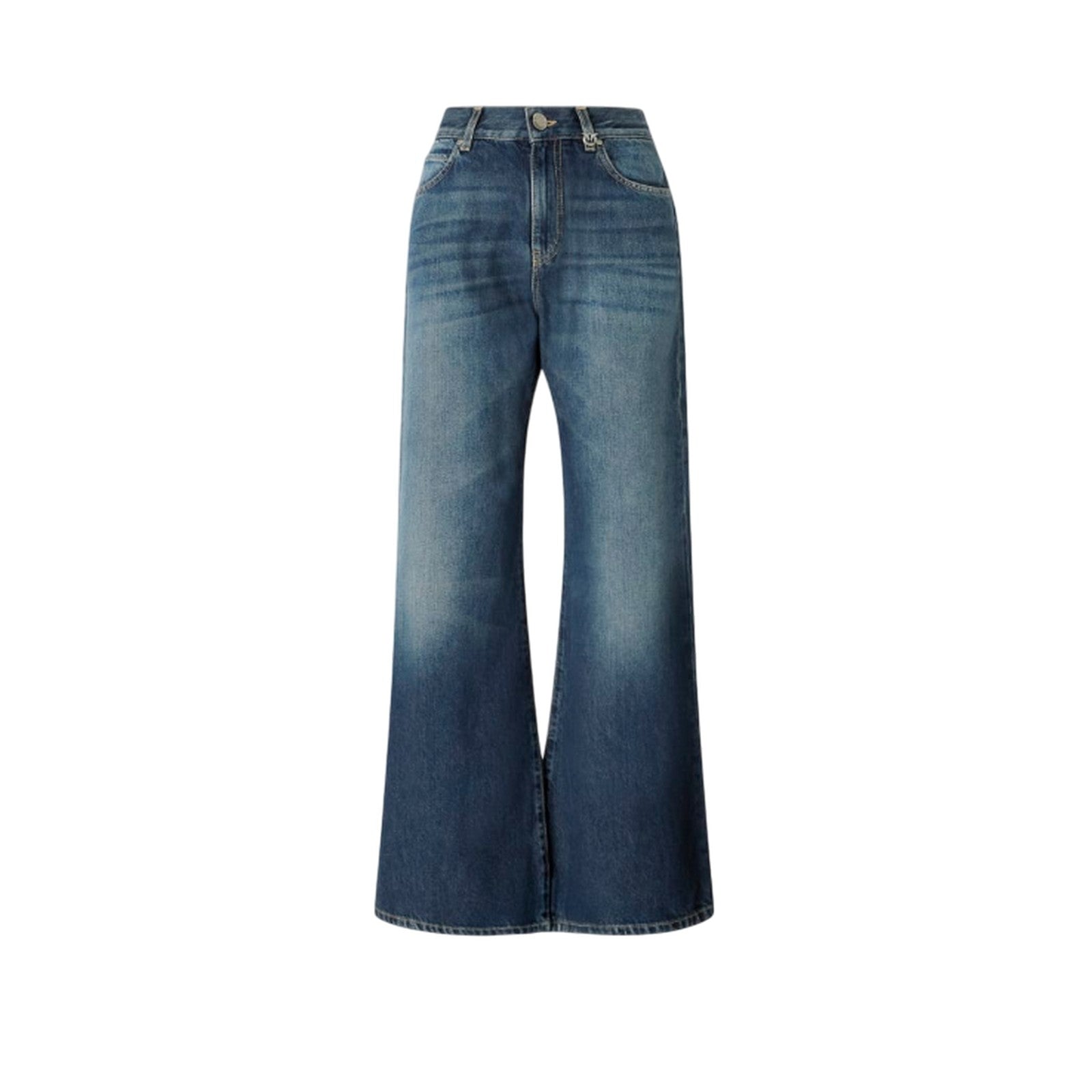 jeans femme Pinko - wanda large jambe soft ocean - denim