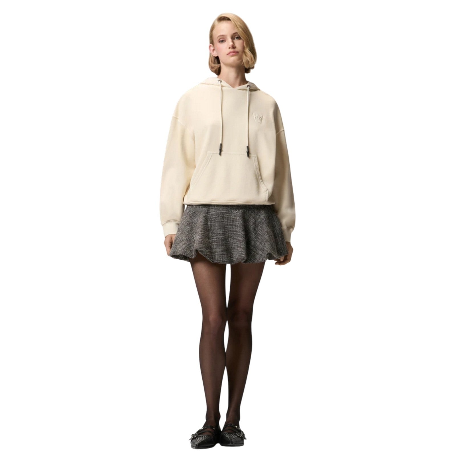 Vêtements de bonneterie pour femmes Pinko - sweat-shirt en maille mélato teint vieux - beige