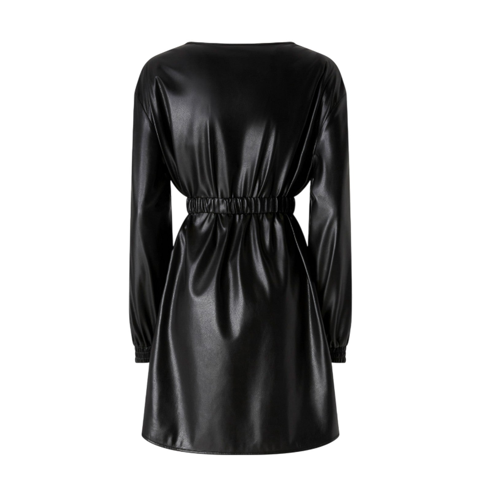 ropa casual mujer Pinko - vestido de cuero suave decolorado - negro
