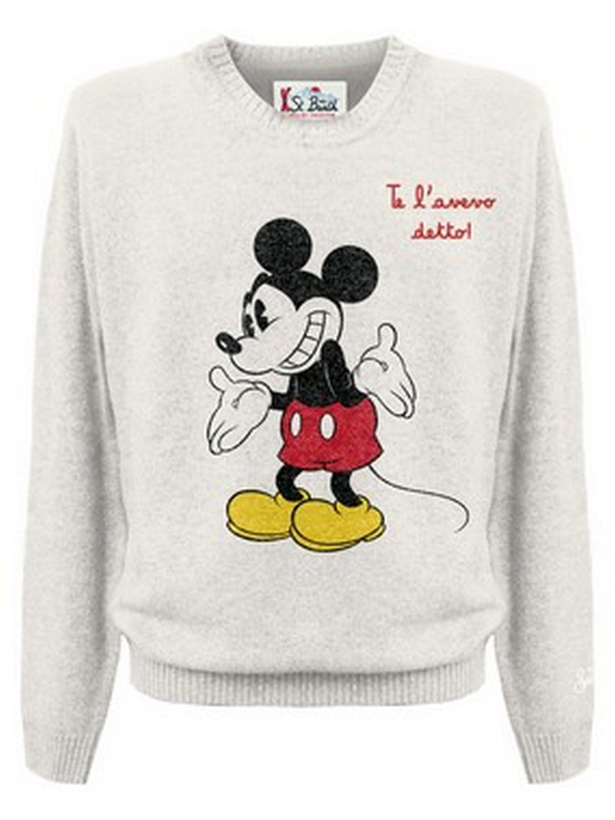 hoodie man mc2 saint barth - heron mickey said 10 emb - cream
