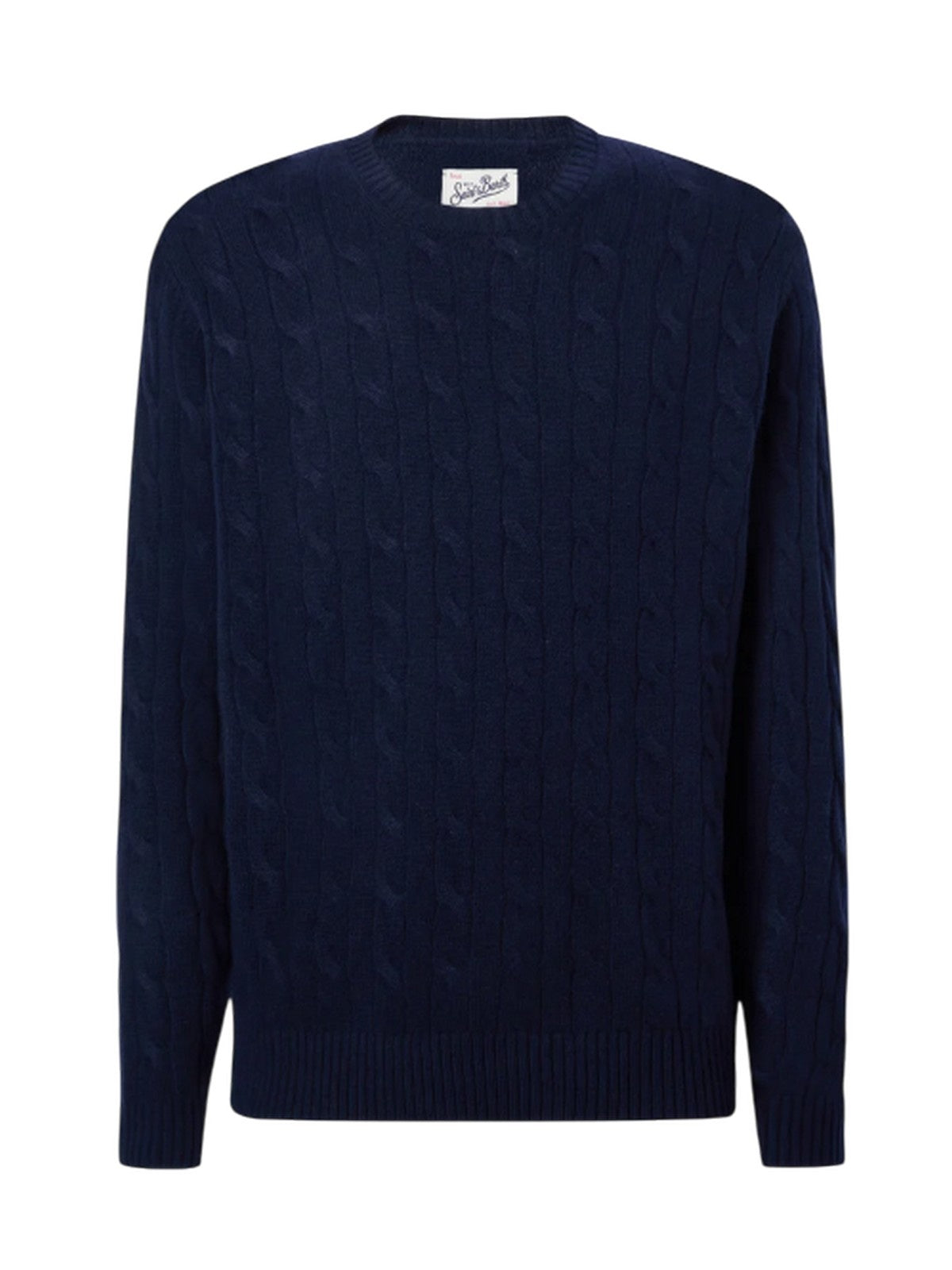 maglioni uomo mc2 saint barth - regent braid wool 62 night blue - blu