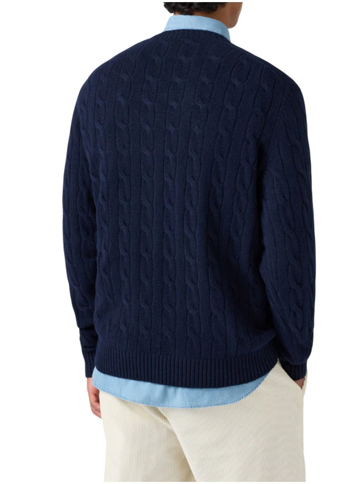 maglioni uomo mc2 saint barth - regent braid wool 62 night blue - blu