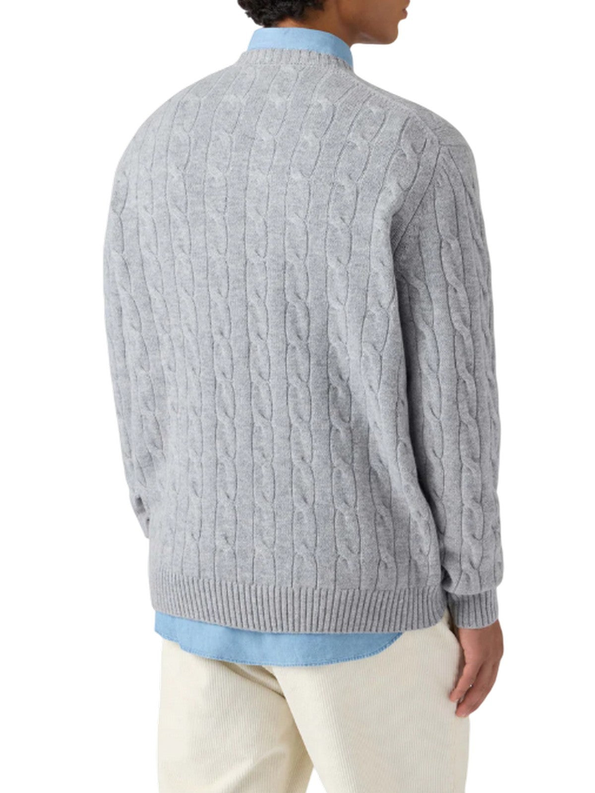 Men's sweaters mc2 saint barth - regent braid wool 15ml light melange - grey