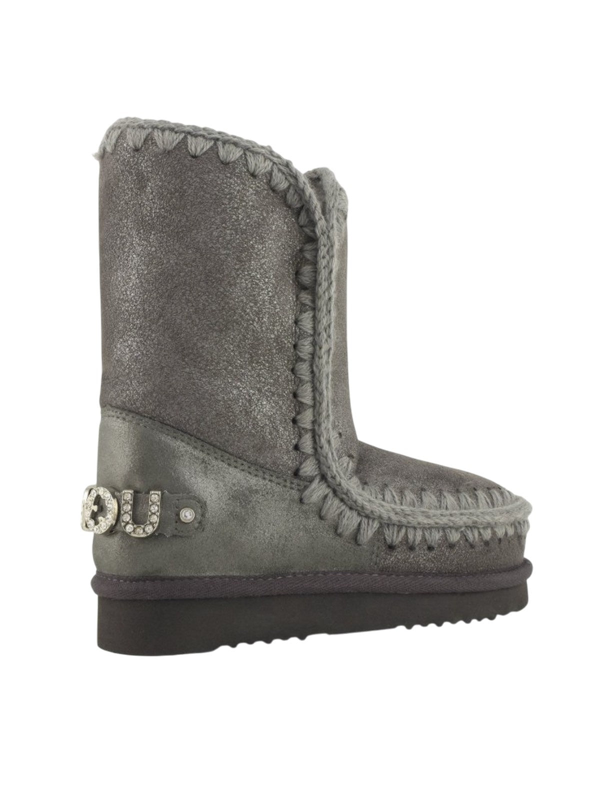 stivali donna mou - eskimo 24 rhinestones logo - grigio