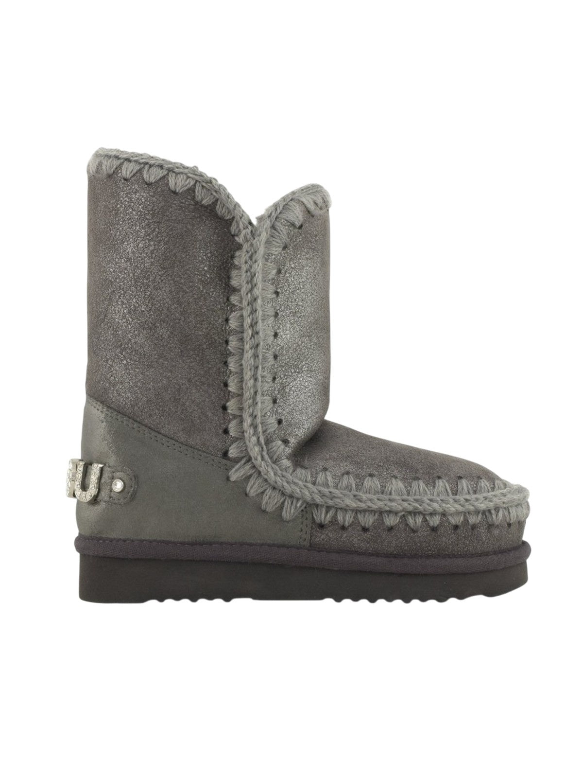 stivali donna mou - eskimo 24 rhinestones logo - grigio