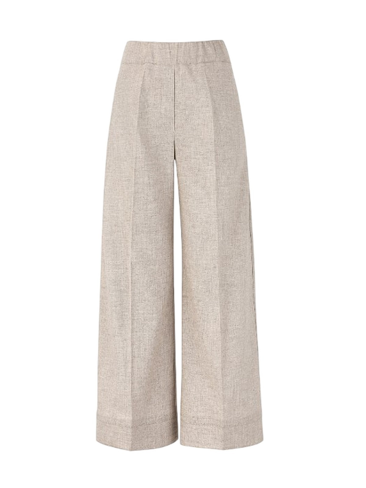 Damenhose d.exterior - weiches Flanell kurze breite Pfanne - weiß
