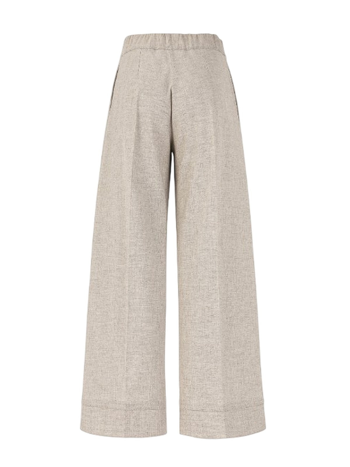 Damenhose d.exterior - weiches Flanell kurze breite Pfanne - weiß