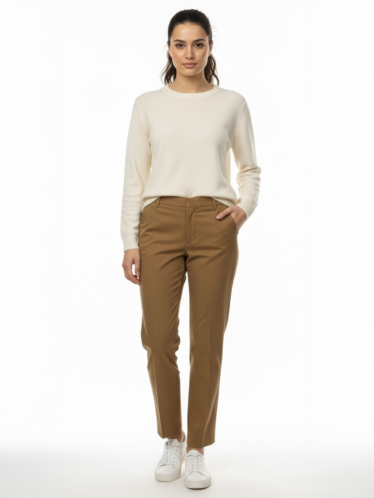 pantaloni donna dondup - pantalone nima zip - n.d.