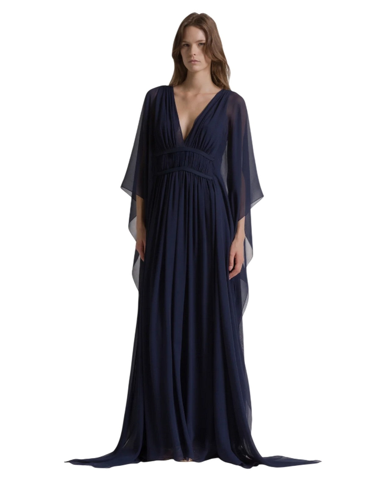 vestiti da sera e cerimonia donna alberta ferretti - abito creponne - blu