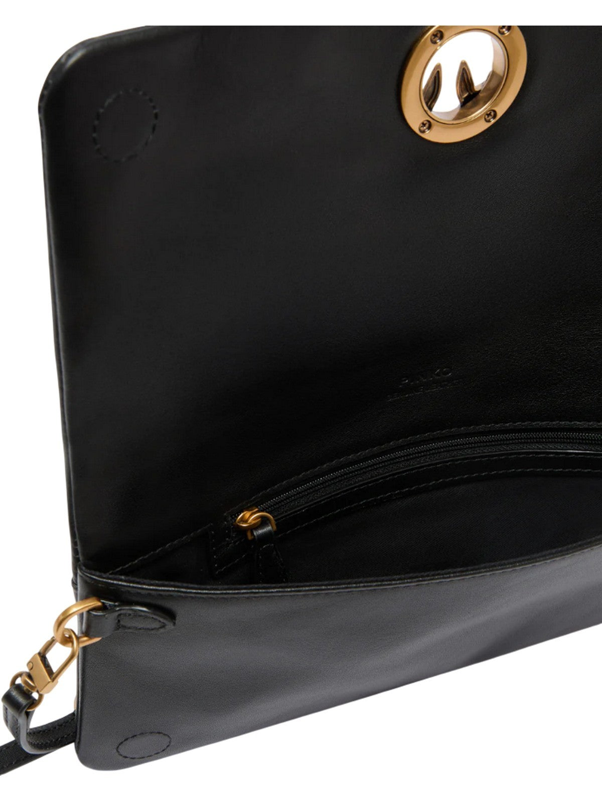 borse a tracolla donna pinko - click soft horizontal classic - nero