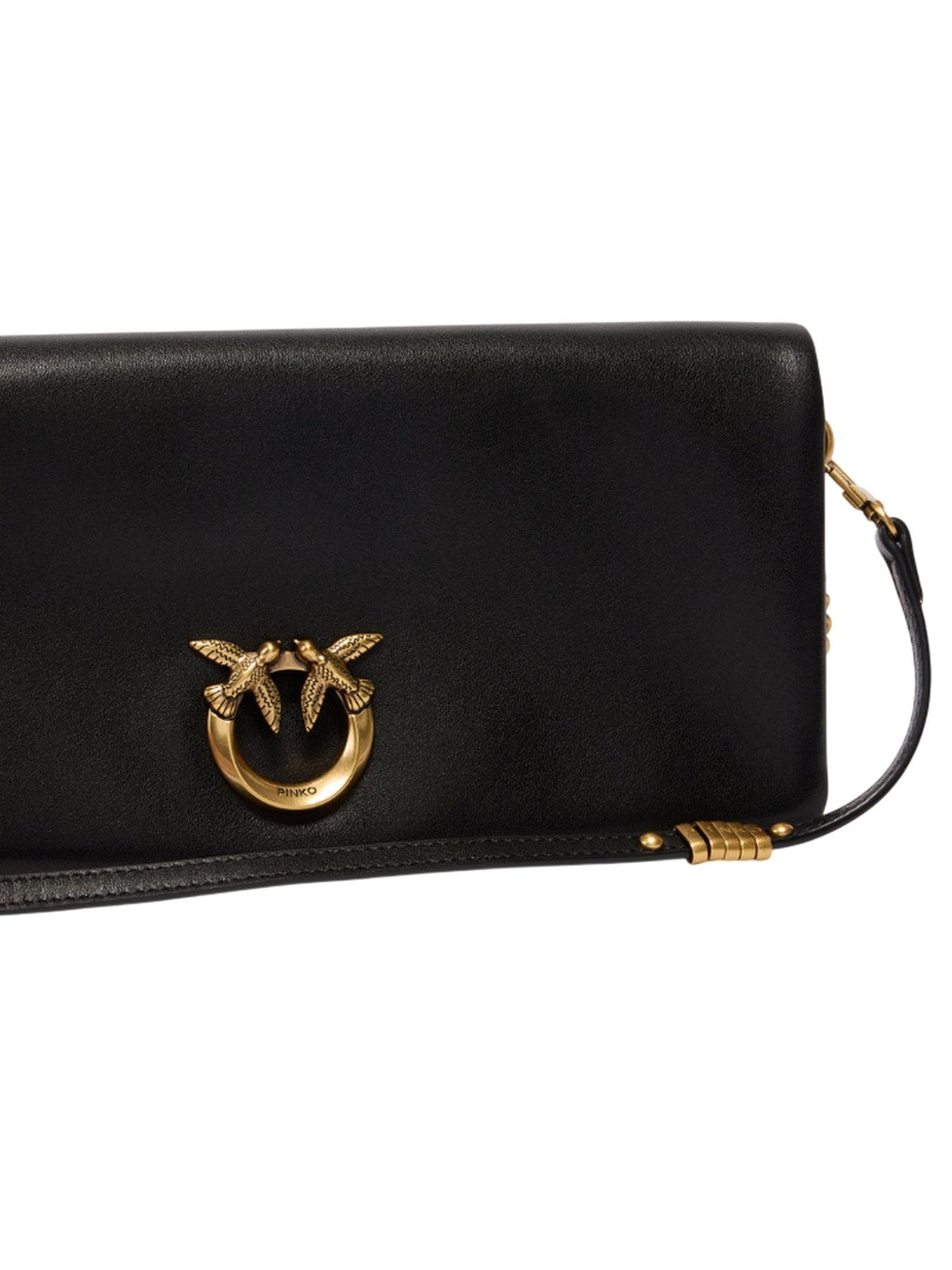 borse a tracolla donna pinko - click soft horizontal classic - nero