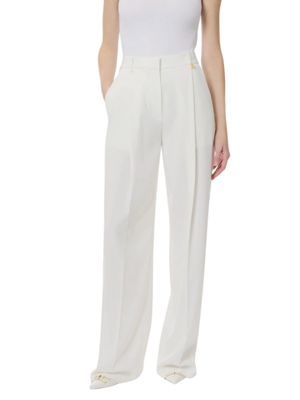 Pantalons pour femmes Elisabetta Franchi - pantalon - ivoire
