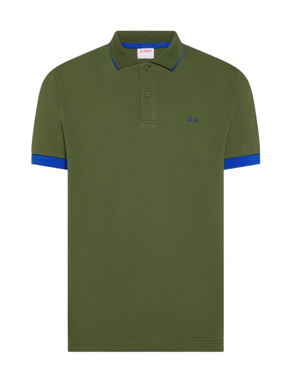 polo man Sun68 - polo small stripe f/s - green