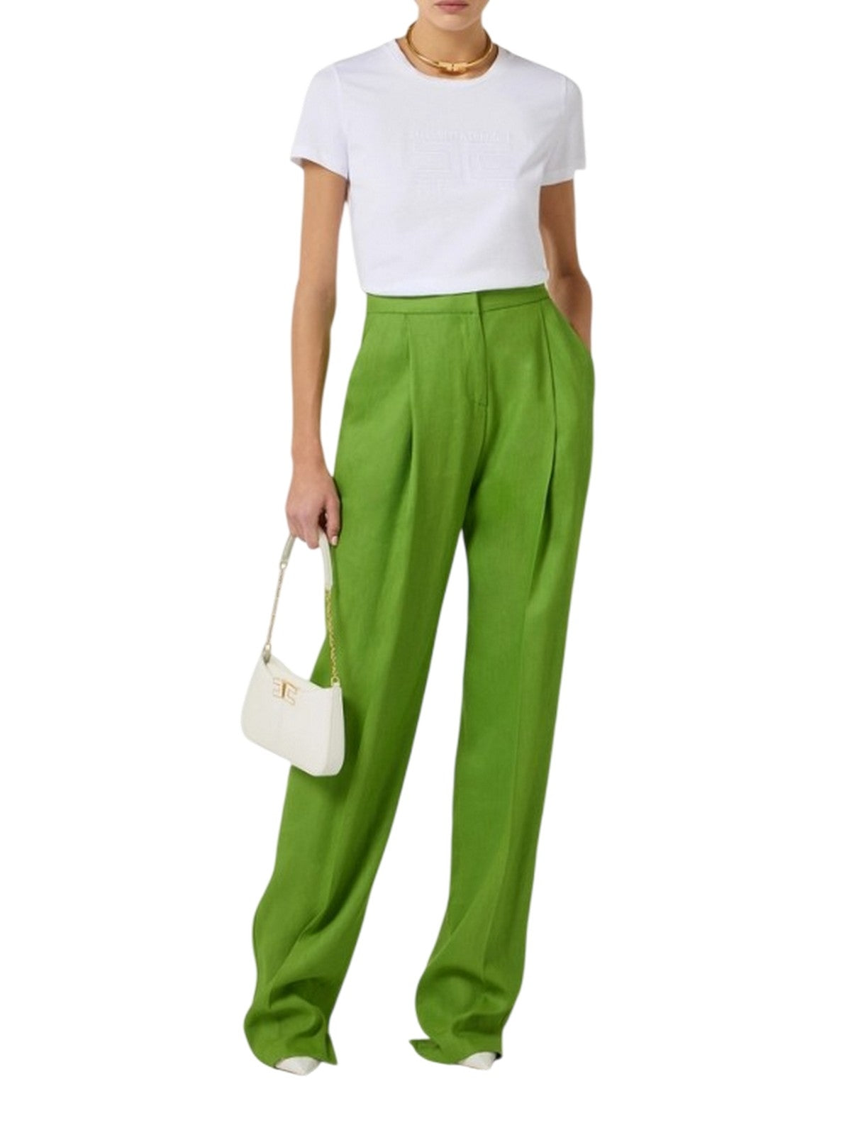 Women's trousers Elisabetta Franchi - pants - green