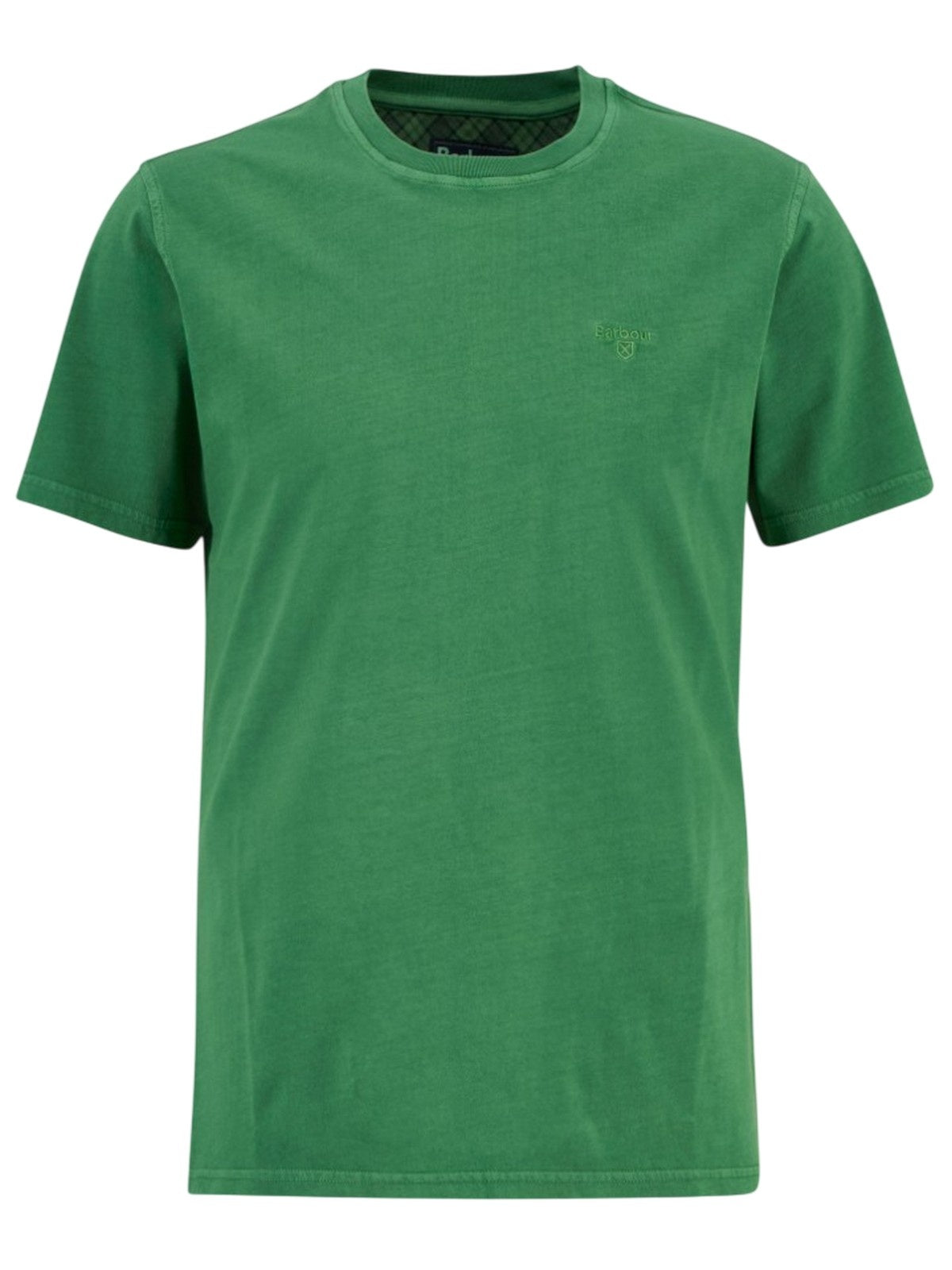t-shirt uomo barbour international - washed tartan t-shirt - verde