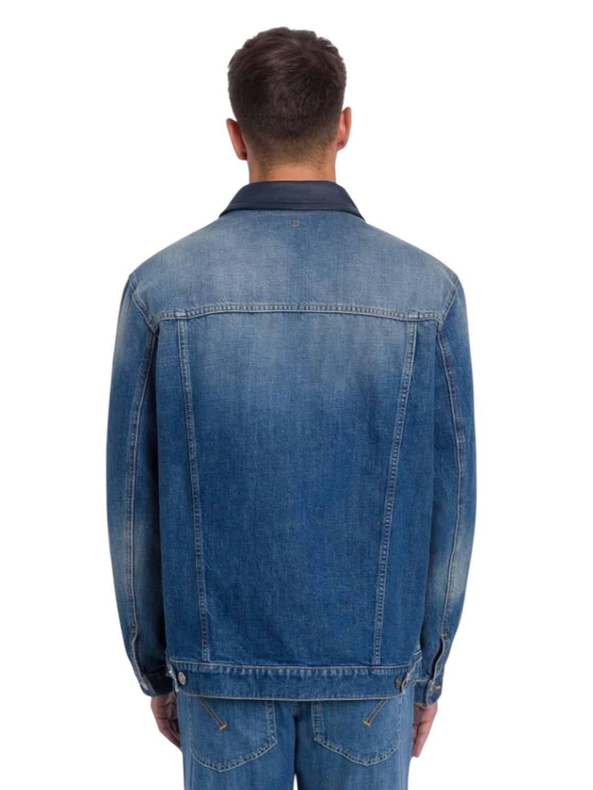 vestes homme Dondup - veste régulière en dernim sel dernim fixe 13 oz - bleu