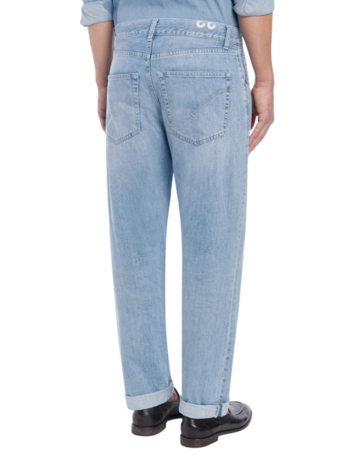 Vaquero Dondup - jeans 5 bolsillos sueltos ervin en la cruz fija denim bl - azul