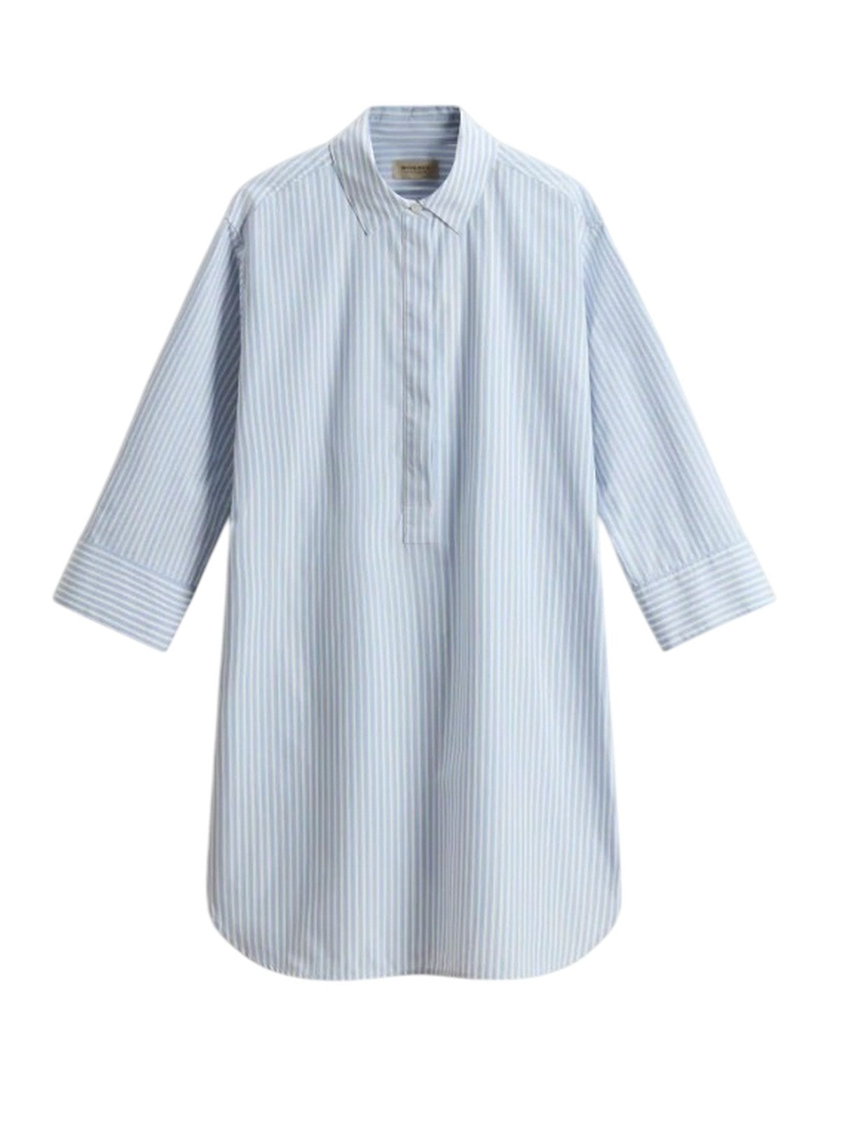 Vêtements pour femmes occasionnels Woolrich - robe sérafino de pope rayée rayures bleu blanc - bleu