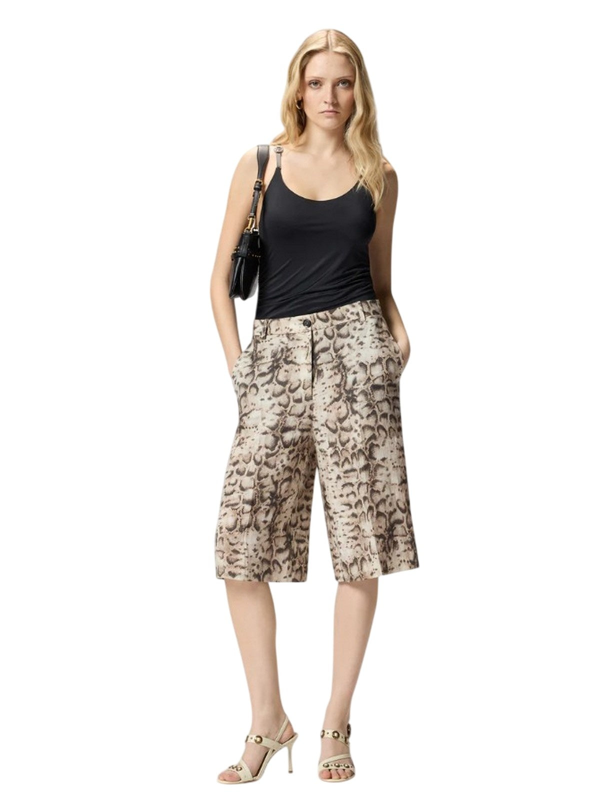 bermuda vrouw Pinko - Katholiek bermuda linnen - beige
