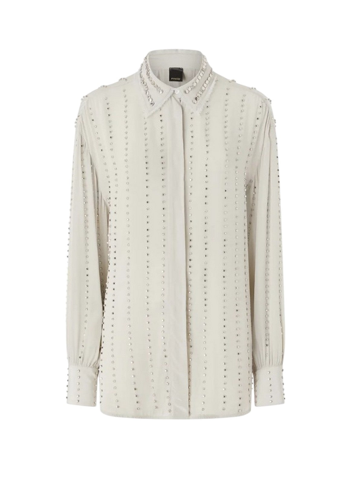 camisas de mujeres Pinko - camisa bordado de fluido de caitlin - gris