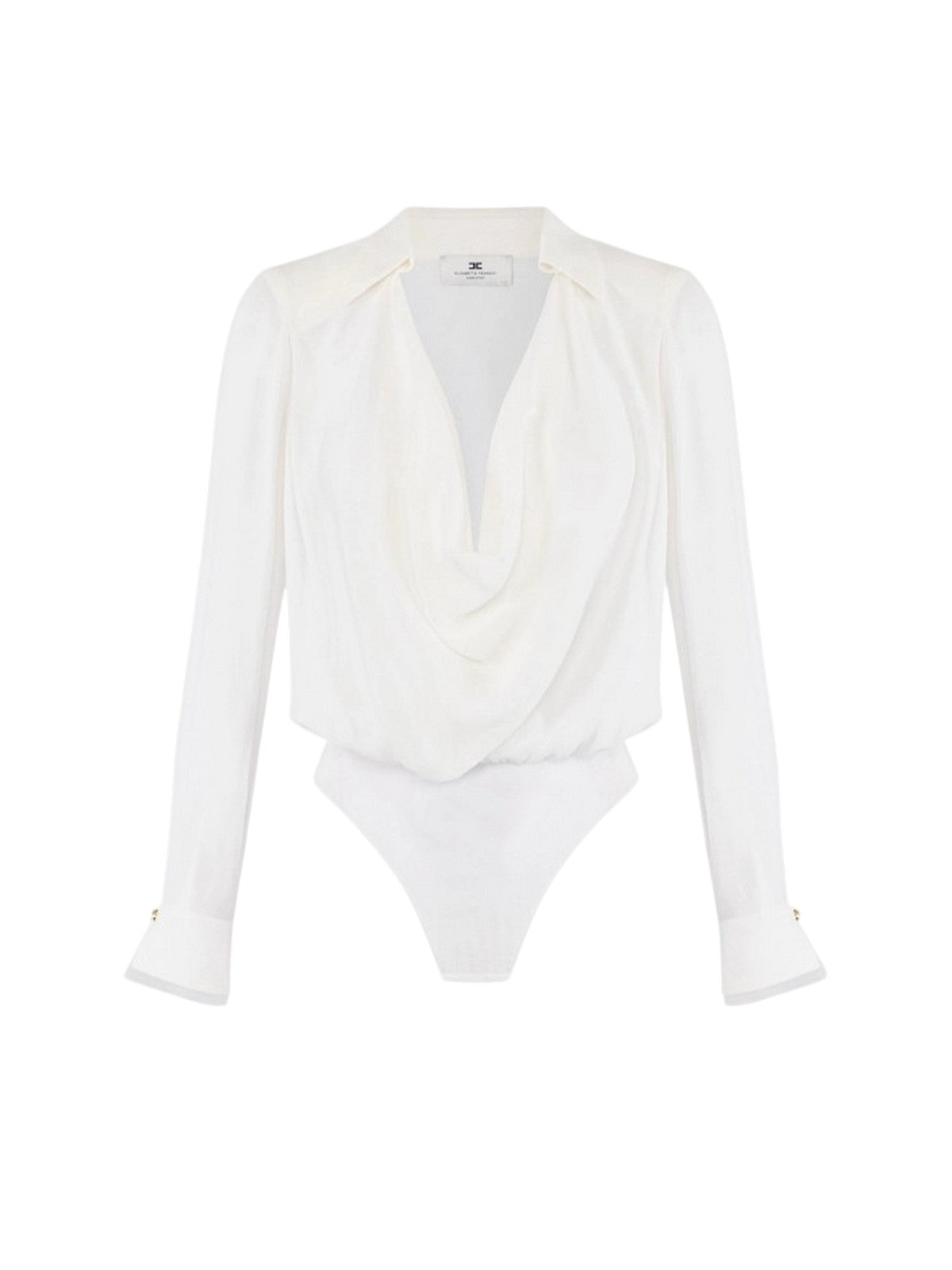 bluse e camicie donna elisabetta franchi - camicia a body - avorio