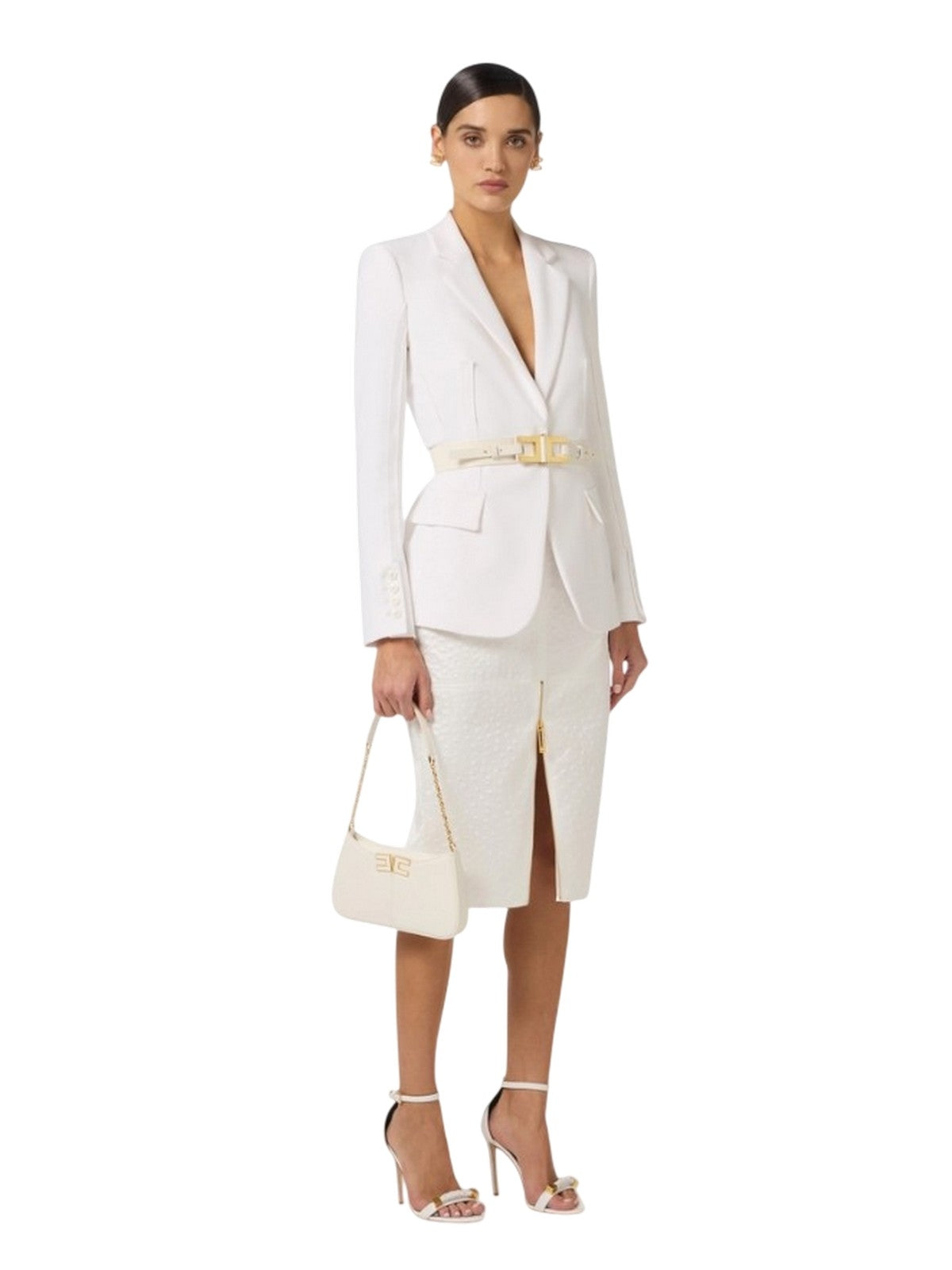 jupes élégantes femme Elisabetta Franchi - jupe - ivoire