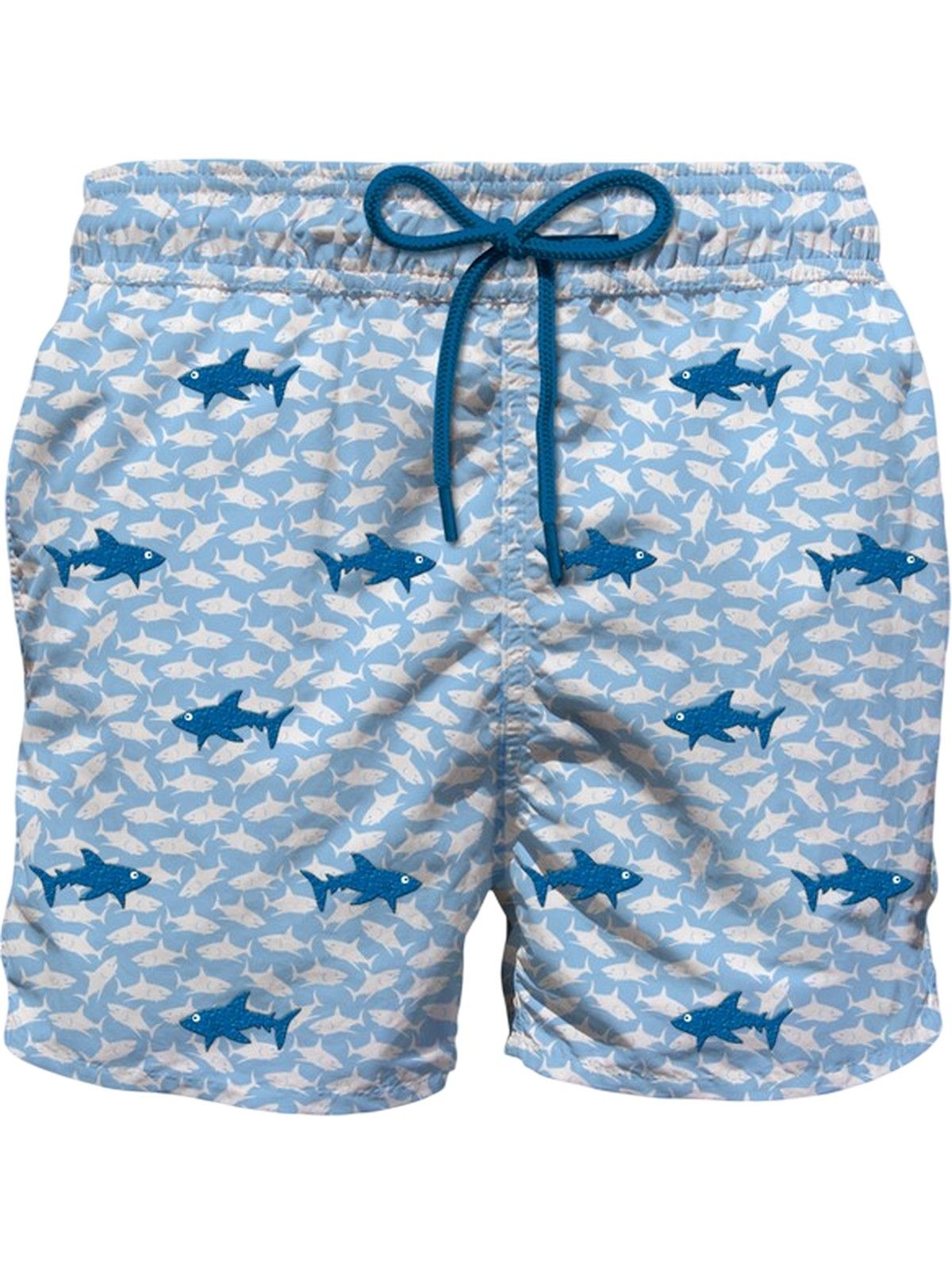 pantaloncini e calzoncini uomo mc2 saint barth - lighting embroidery sharky balika 31 - multicolore