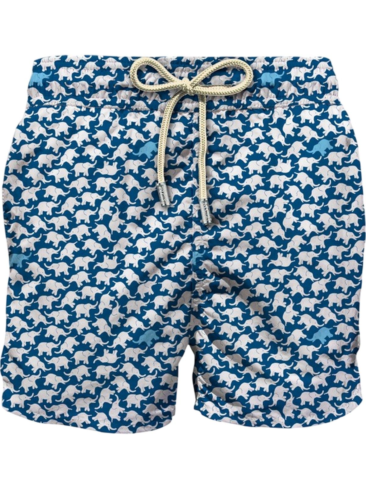 pantaloncini e calzoncini uomo mc2 saint barth - lighting micro stretch elephant crew 6131 - blu