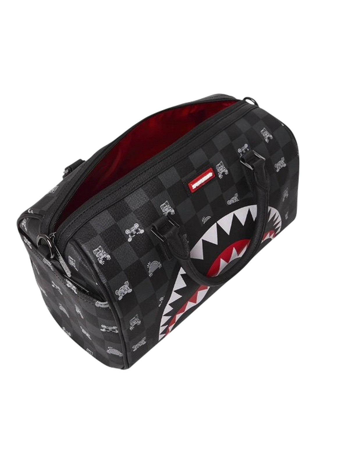 Autres (sacs à main et à épaule) unisexe Sprayground - gris peekig character check mini duffle - noir