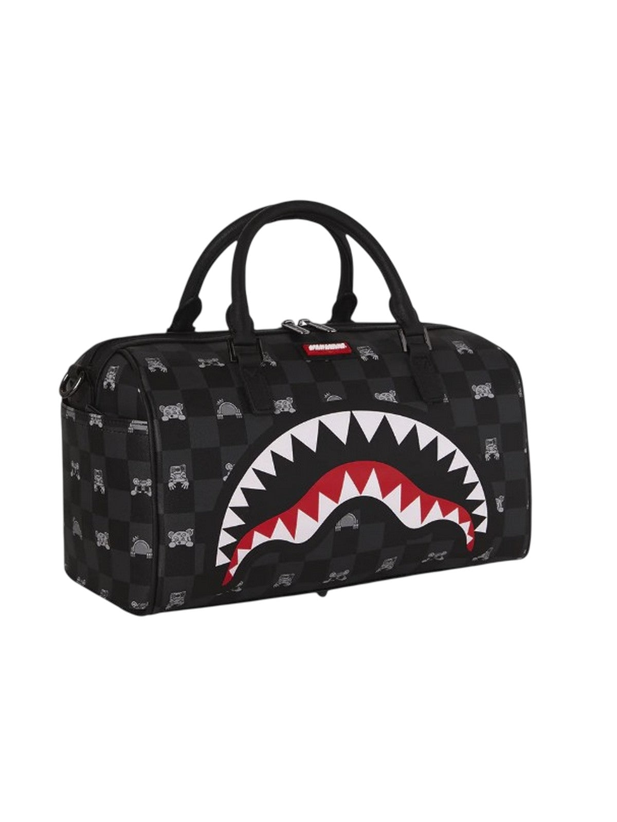Autres (sacs à main et à épaule) unisexe Sprayground - gris peekig character check mini duffle - noir