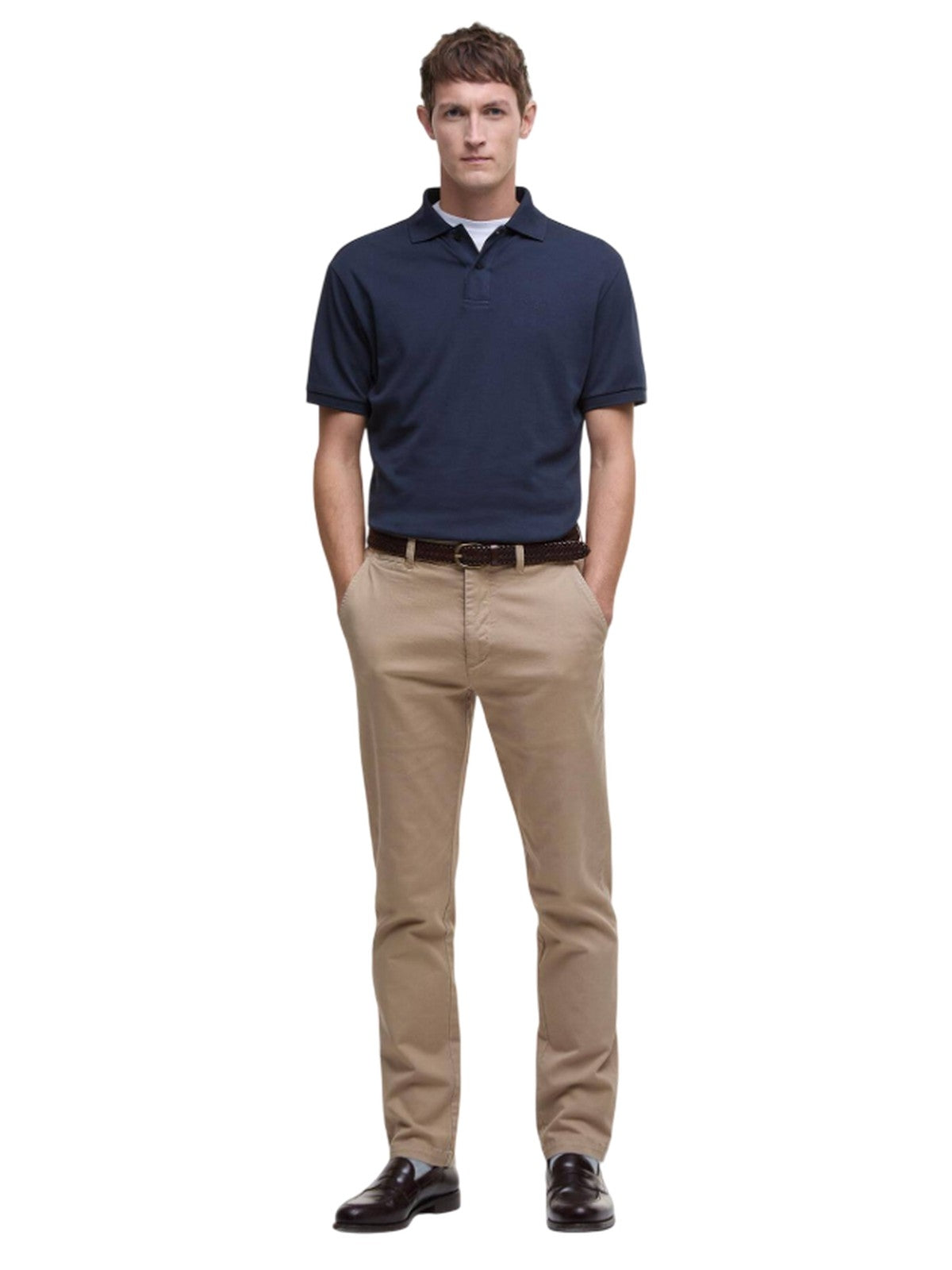 Hombre polo Barbour International - hylton interlock polo camisa - azul