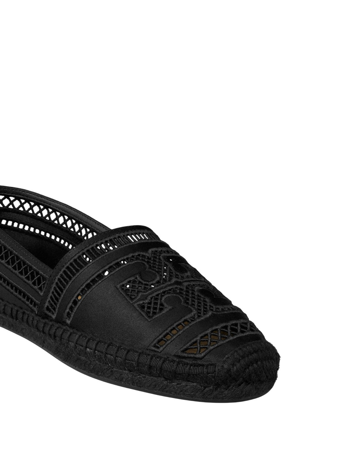 Espadrillas mujeres bajas Tory Burch - open weave espadrille - negro