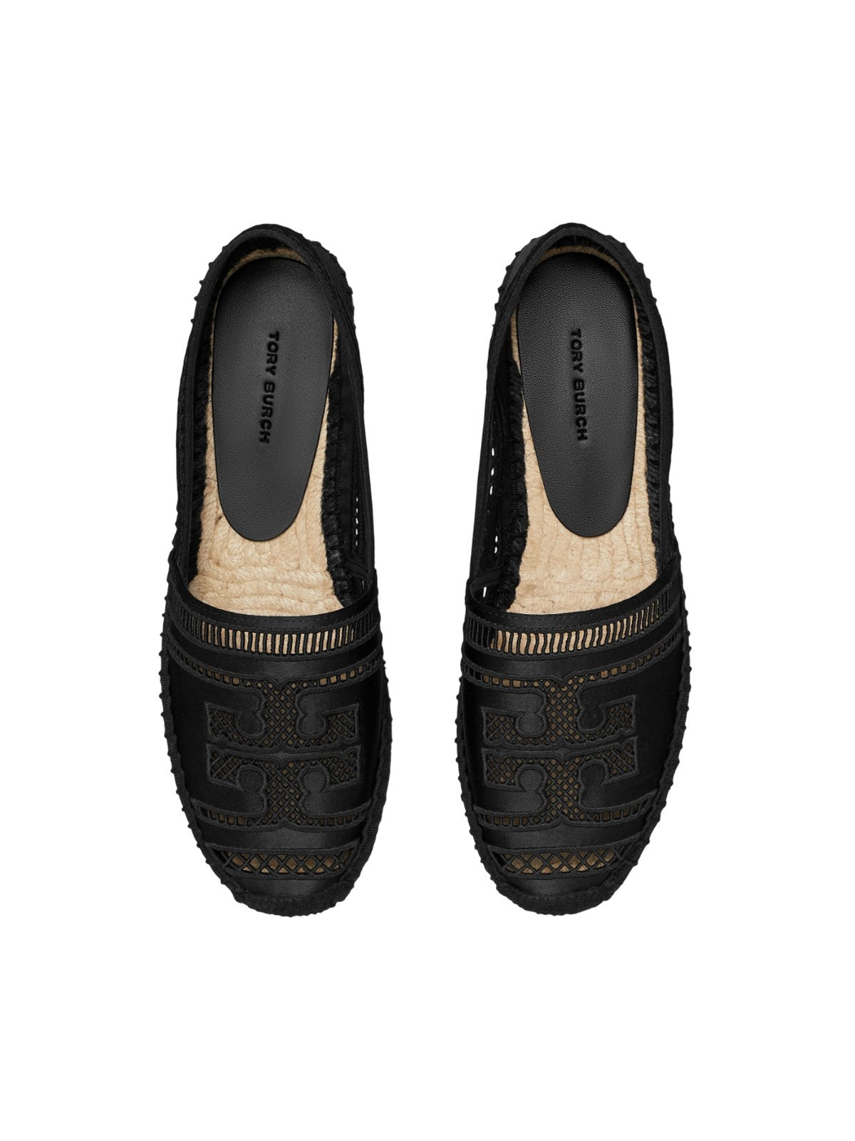 Espadrillas mujeres bajas Tory Burch - open weave espadrille - negro
